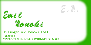 emil monoki business card